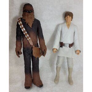 Lot of 2 Star Wars Big Figs 19" Luke Skywalker Chewbacca Chewy
